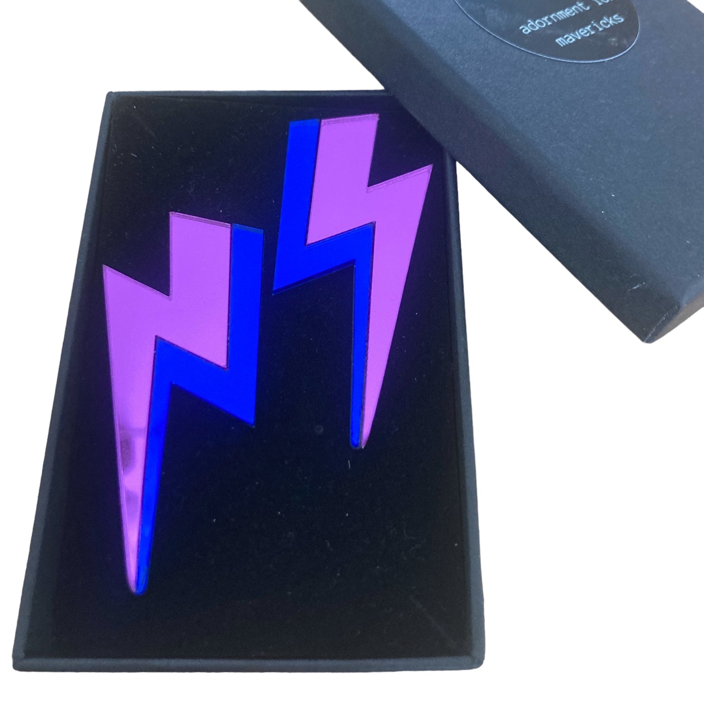 Acrylic lightning stud earrings