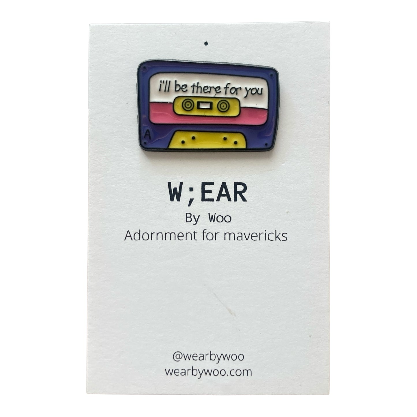 Cassette purple badge