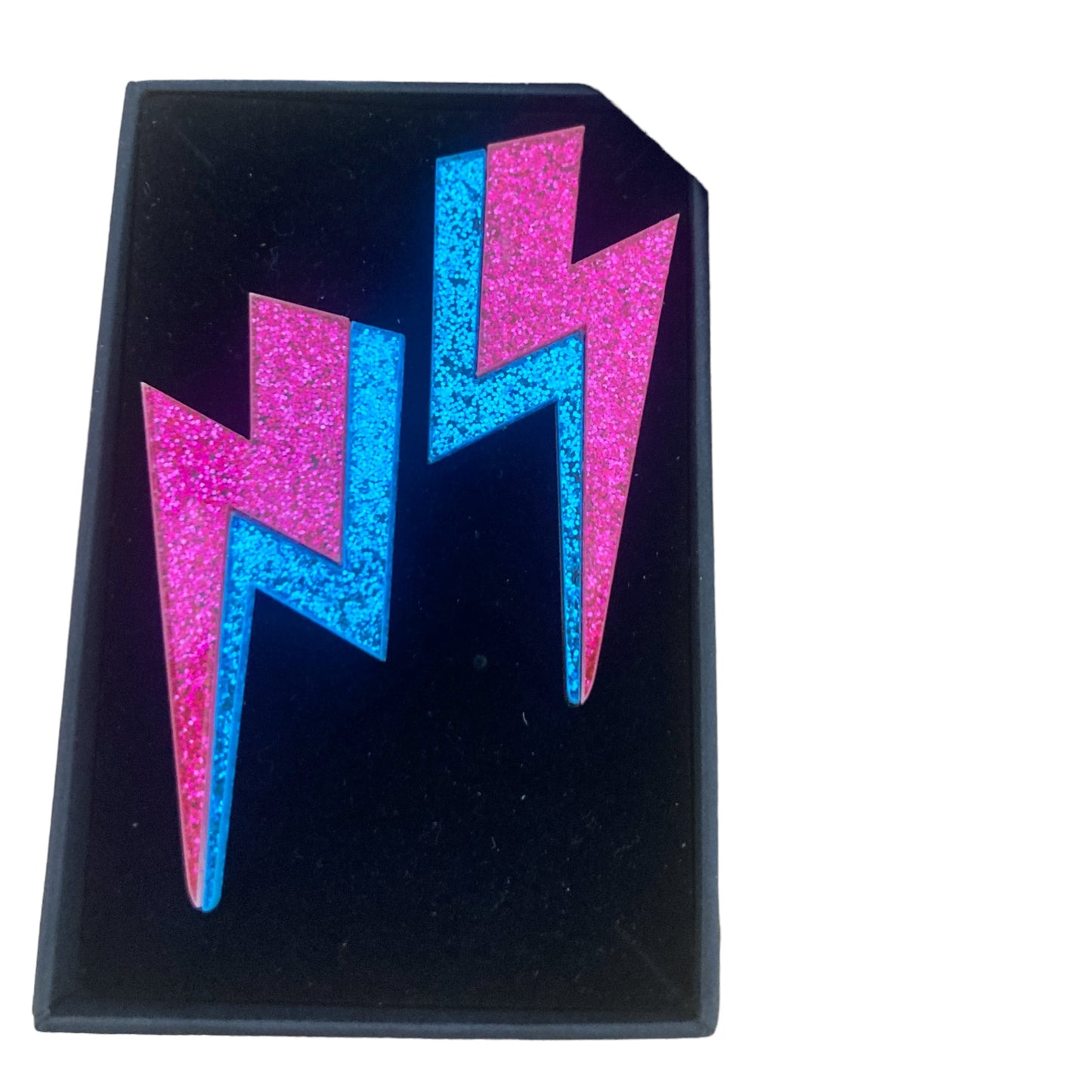 Acrylic lightning stud earrings