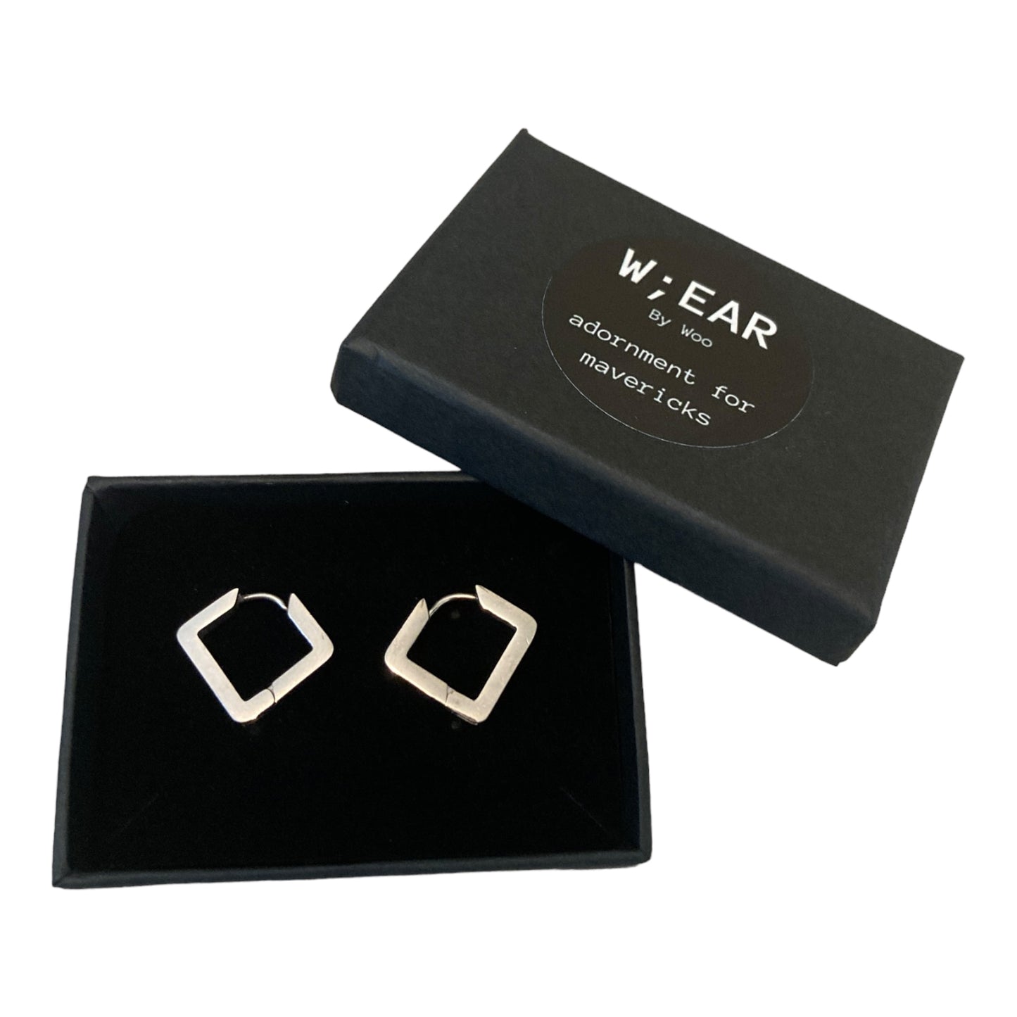 Square huggy hoops