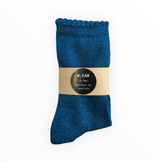 Glitter teal socks