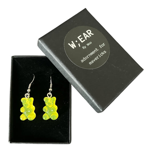 Gummy bear earrings yellow