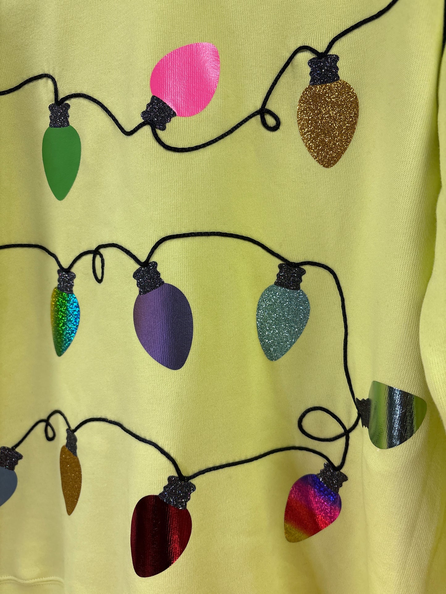 Christmas Lights Disco Jumper XL