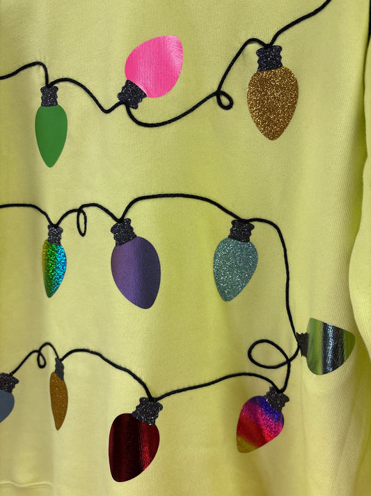 Christmas Lights Disco Jumper XL