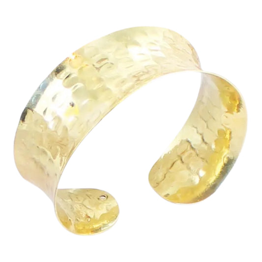 Solid beaten metal cuff