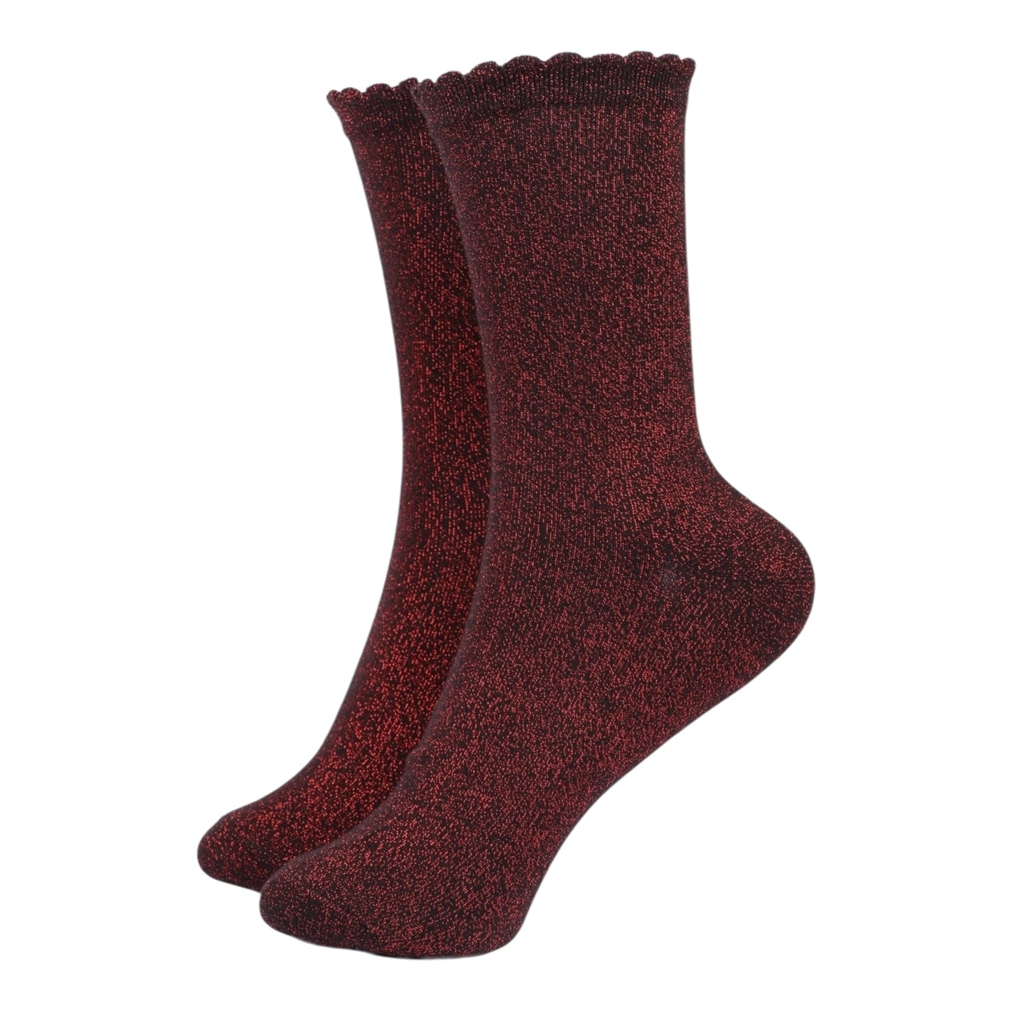 Glitter black & red socks