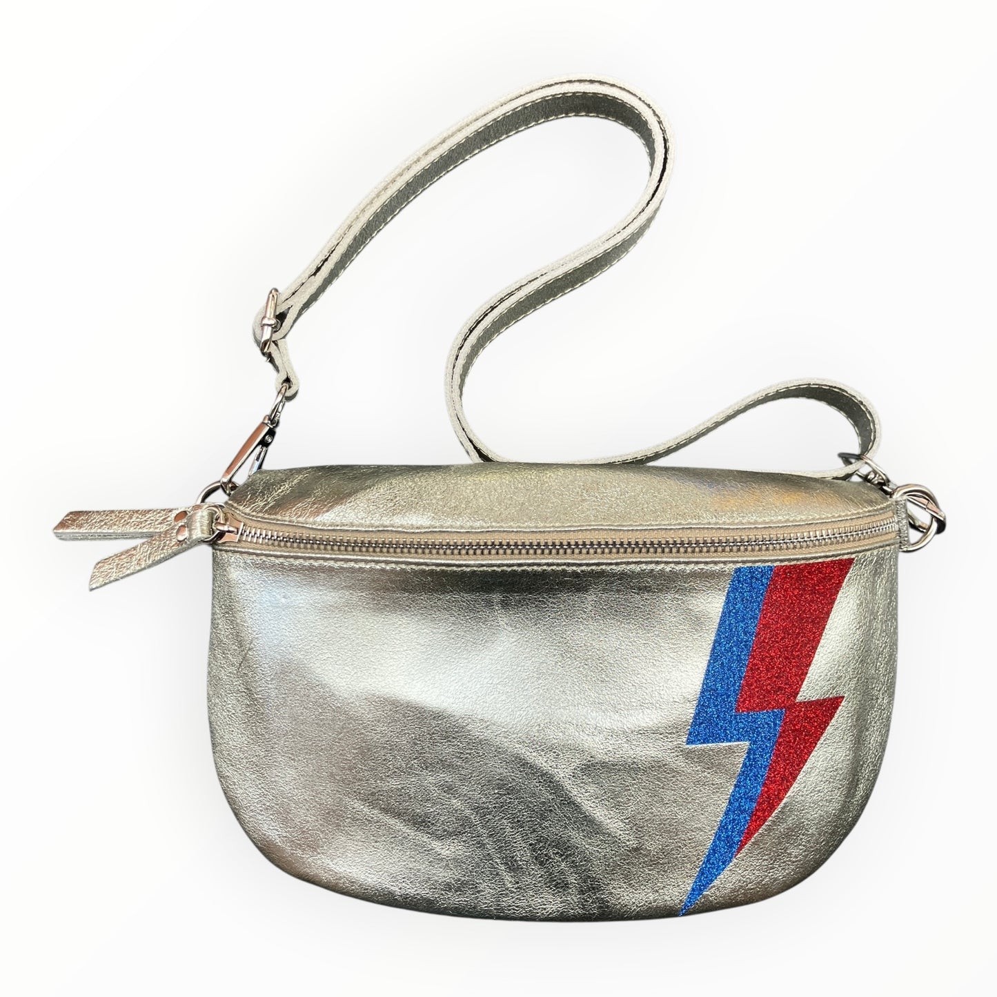 Superhero bum bag - gold, blue & red flash