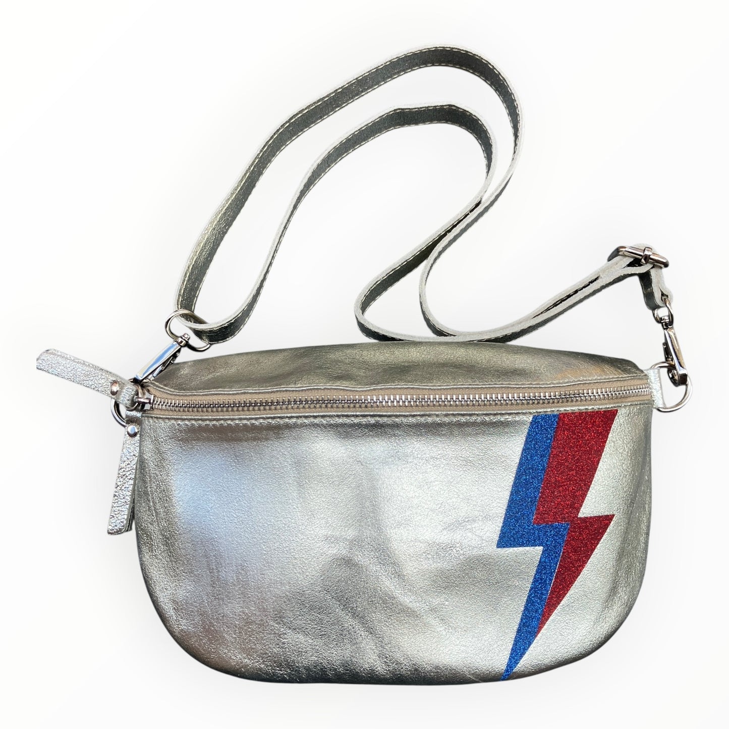 Superhero bum bag - gold, blue & red flash