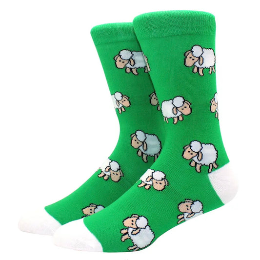 Sheep green socks