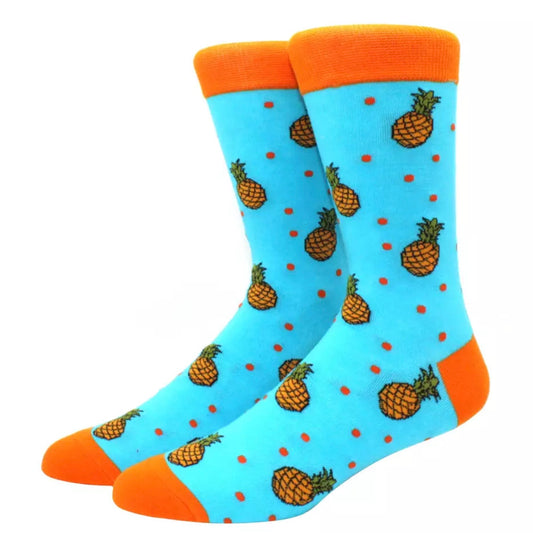 Pineapple blue socks