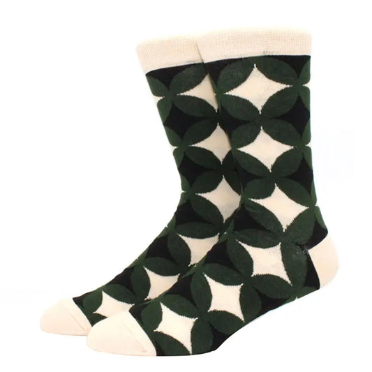 Geo green socks