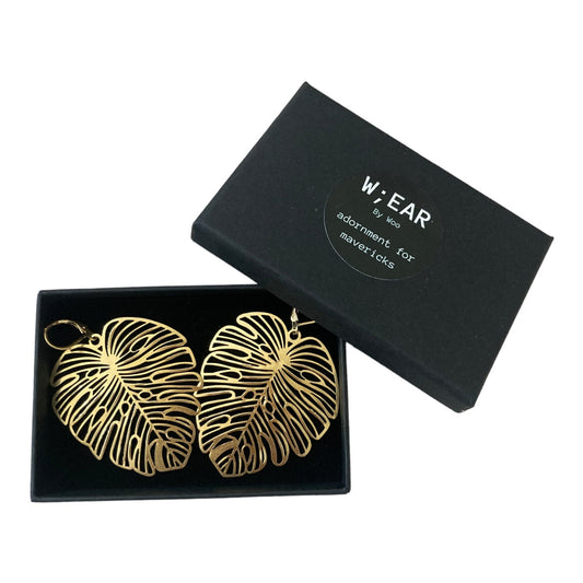 Etched monstera danglers