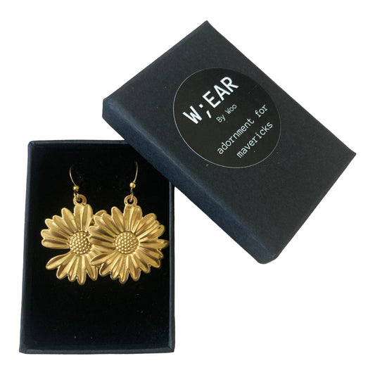Daisy brass danglers