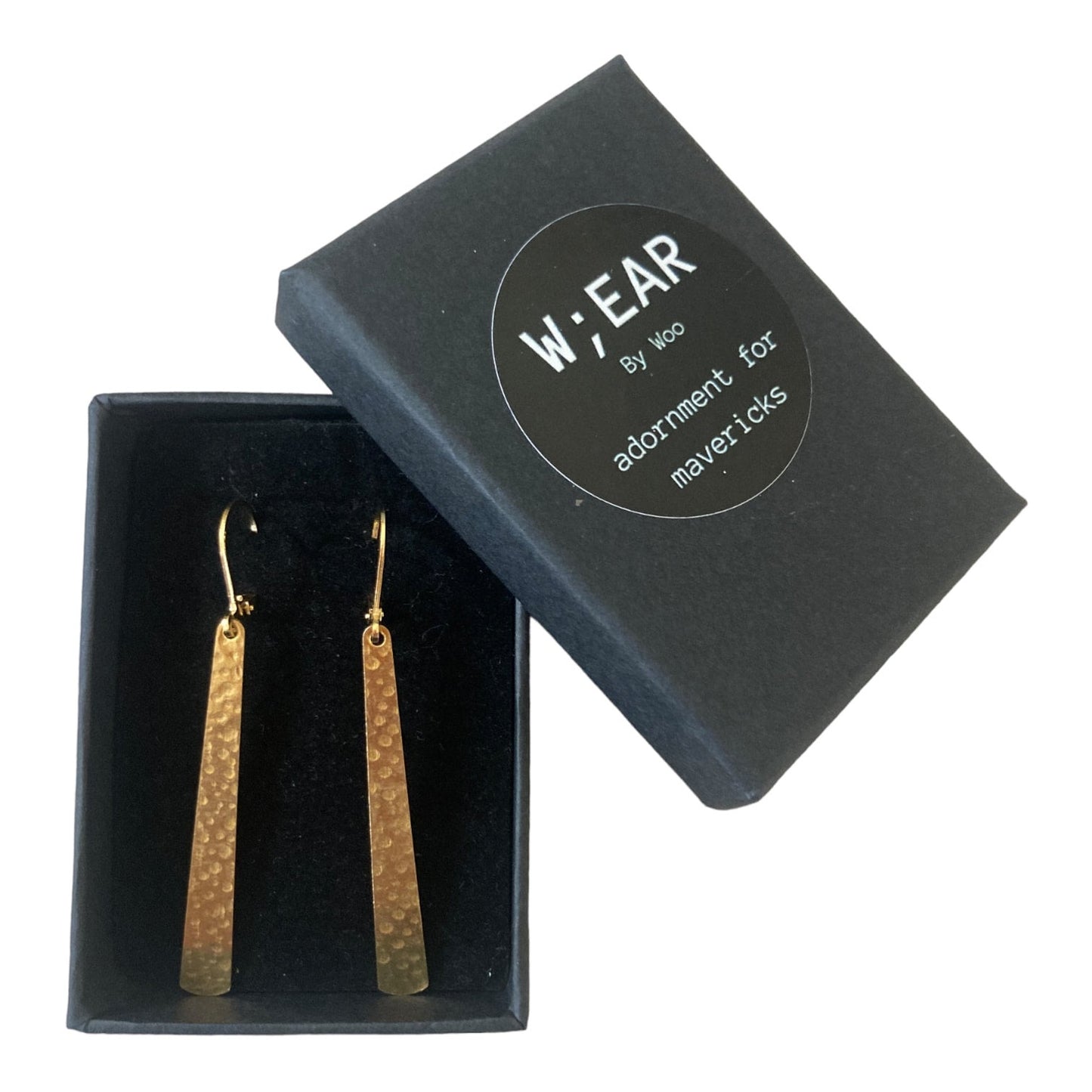 Hammered brass danglers
