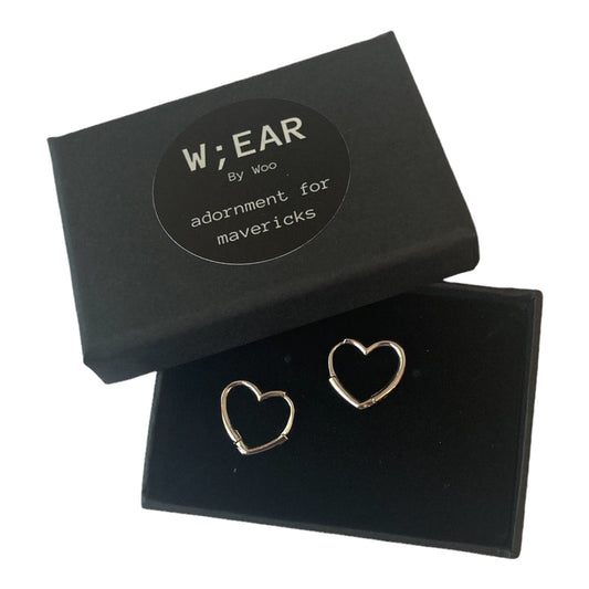 Heart huggy hoops