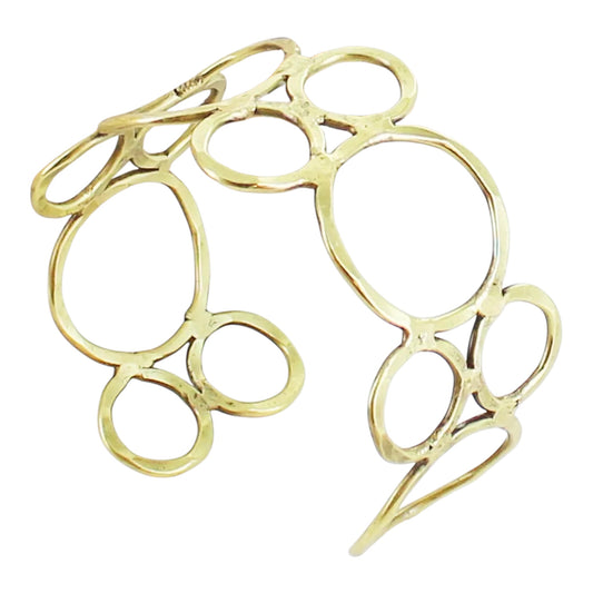 Beaten metal open ring cuff