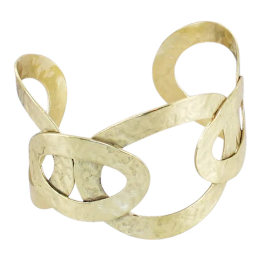 Beaten metal ring cuff