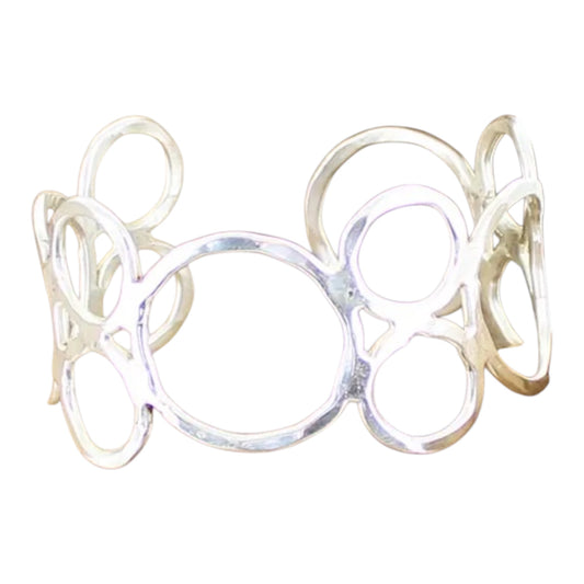 Beaten metal open ring cuff