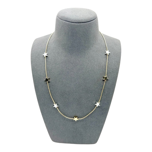 Snake chain necklace with stars