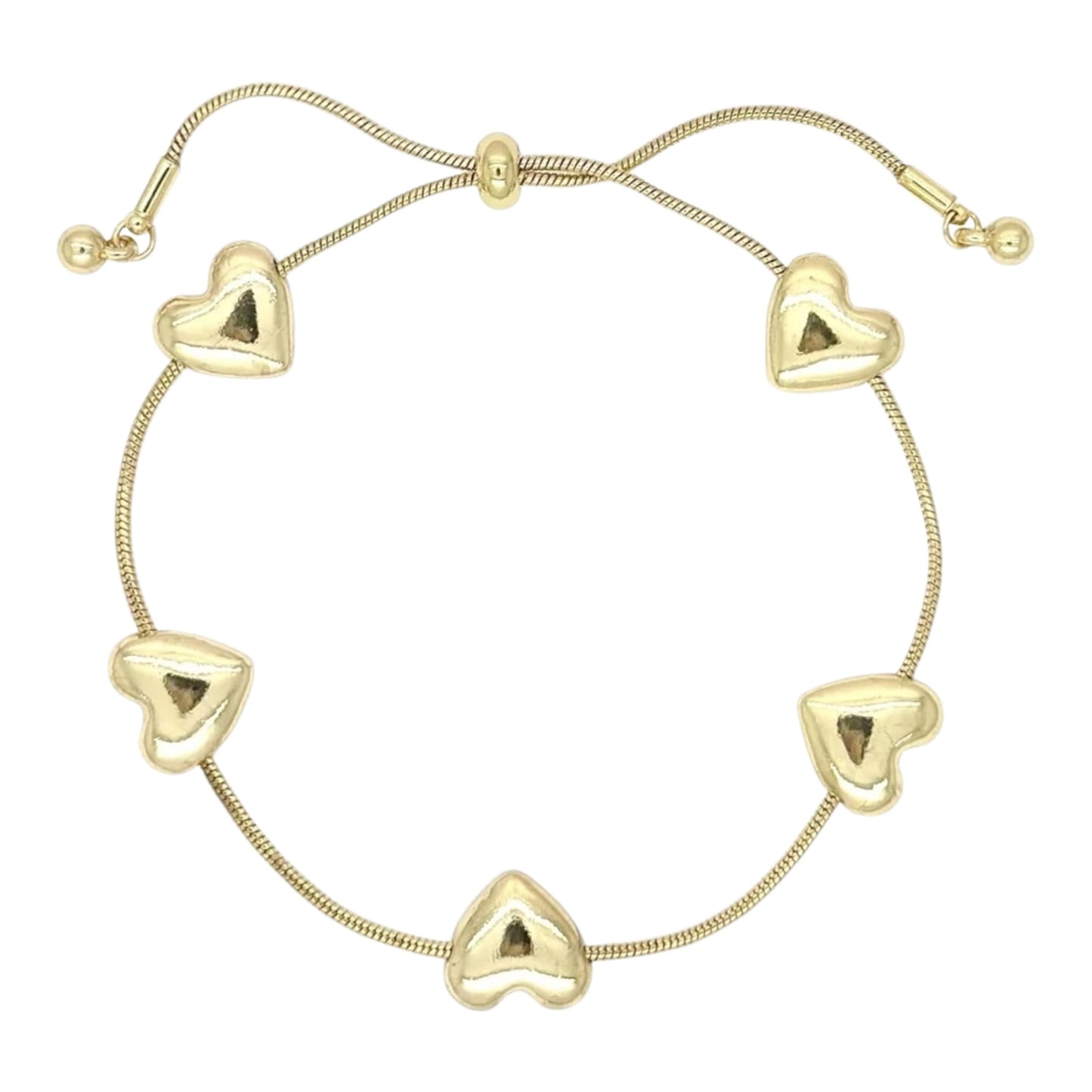 Five heart slider bracelet