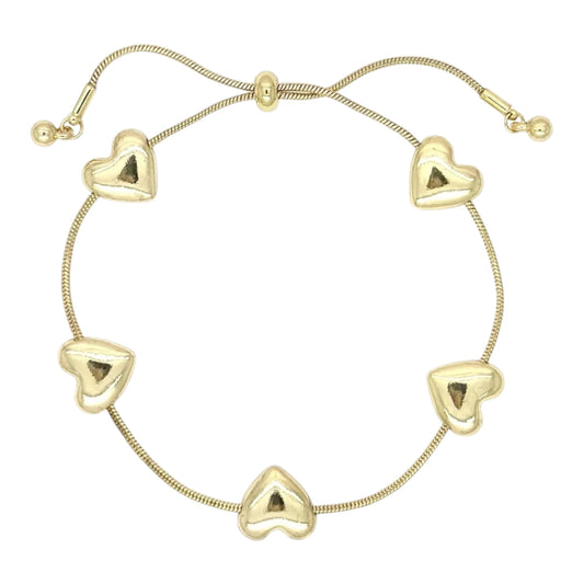 Five heart slider bracelet