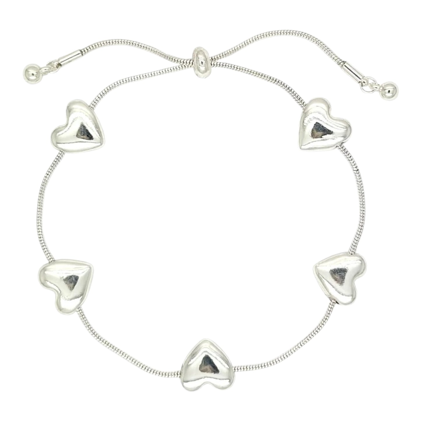 Five heart slider bracelet