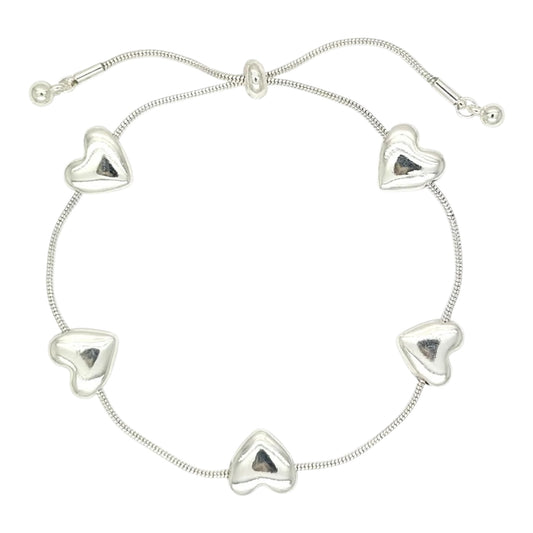 Five heart slider bracelet