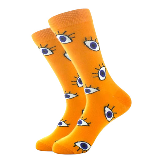 Eye orange socks