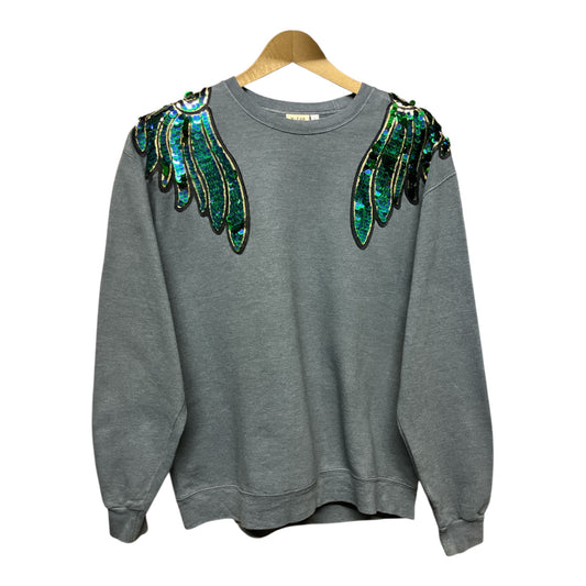 Green & Blue Wings Disco Jumper L