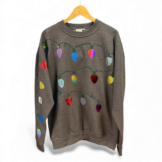 Christmas Lights Disco Jumper L