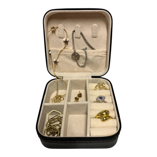 Travel jewellery box - black with Pat Butcher