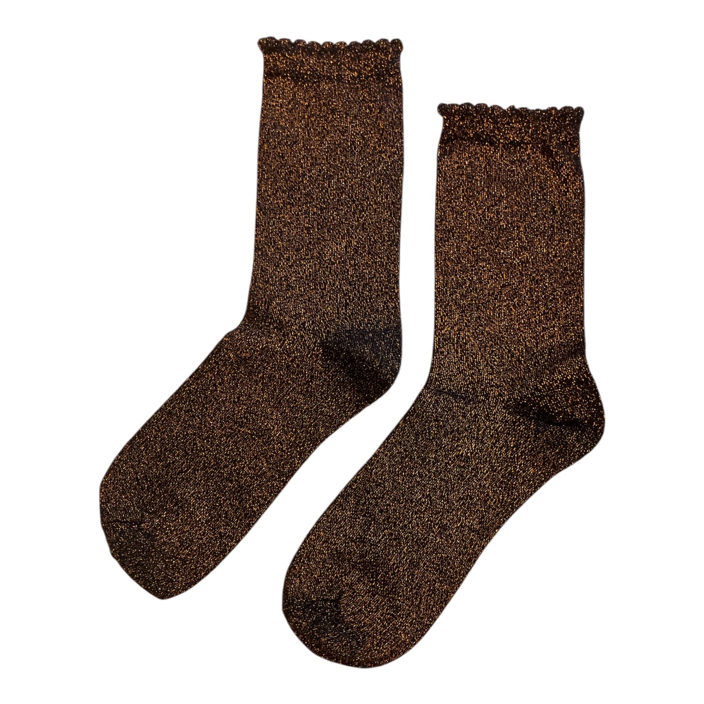 Glitter black & copper socks