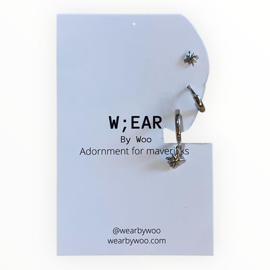 3 Piece Hoop & Stud Set