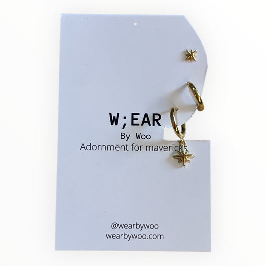 3 Piece Hoop & Stud Set