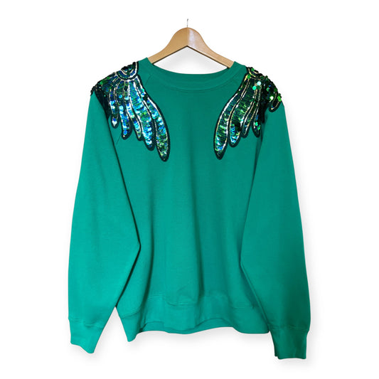 Green & Blue Wings Disco Jumper L