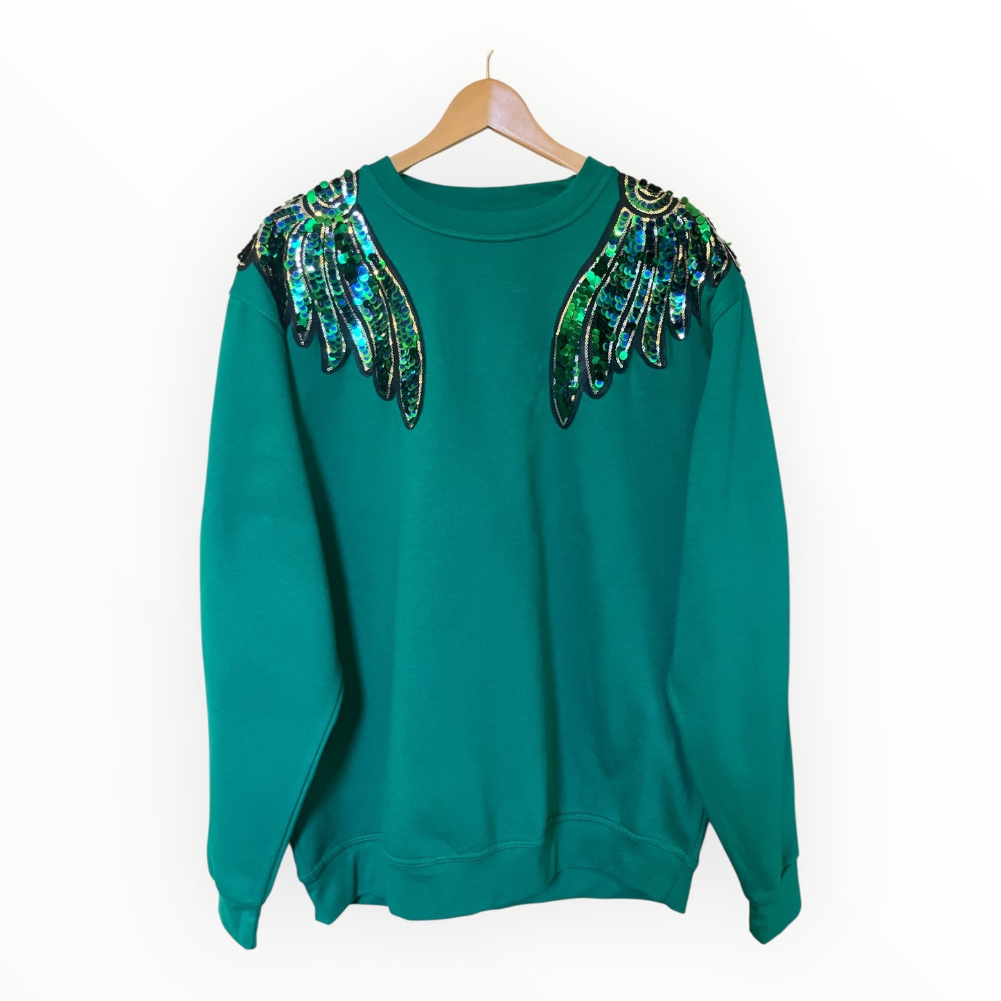 Green & Blue Wings Disco Jumper XL