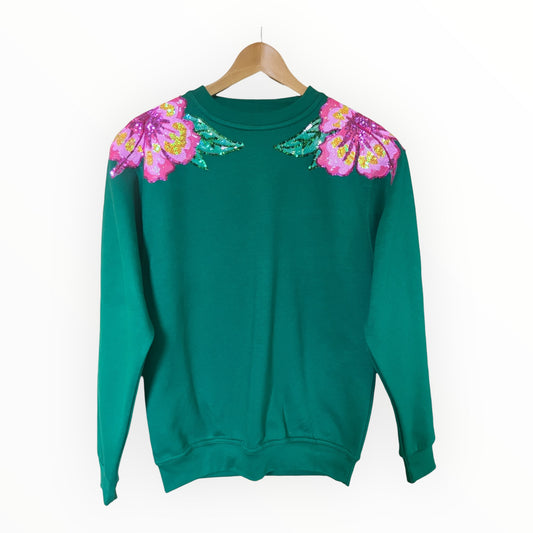 Hibiscus Flower Disco Jumper L