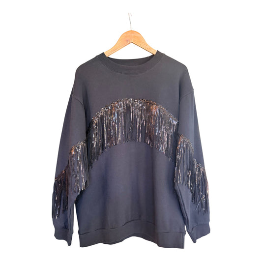Sequin Fringe Disco Jumper L