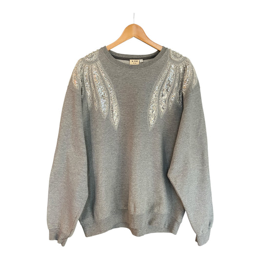 Pearl Beaded Wings Disco Jumper L