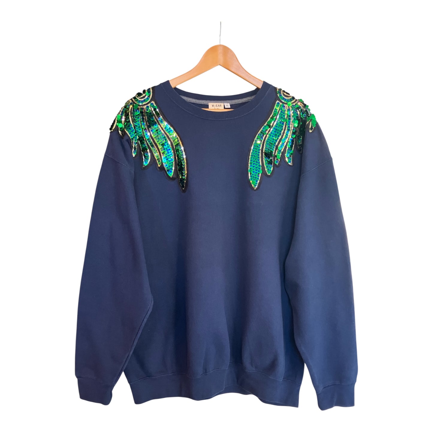 Green & Blue Wings Disco Jumper XL