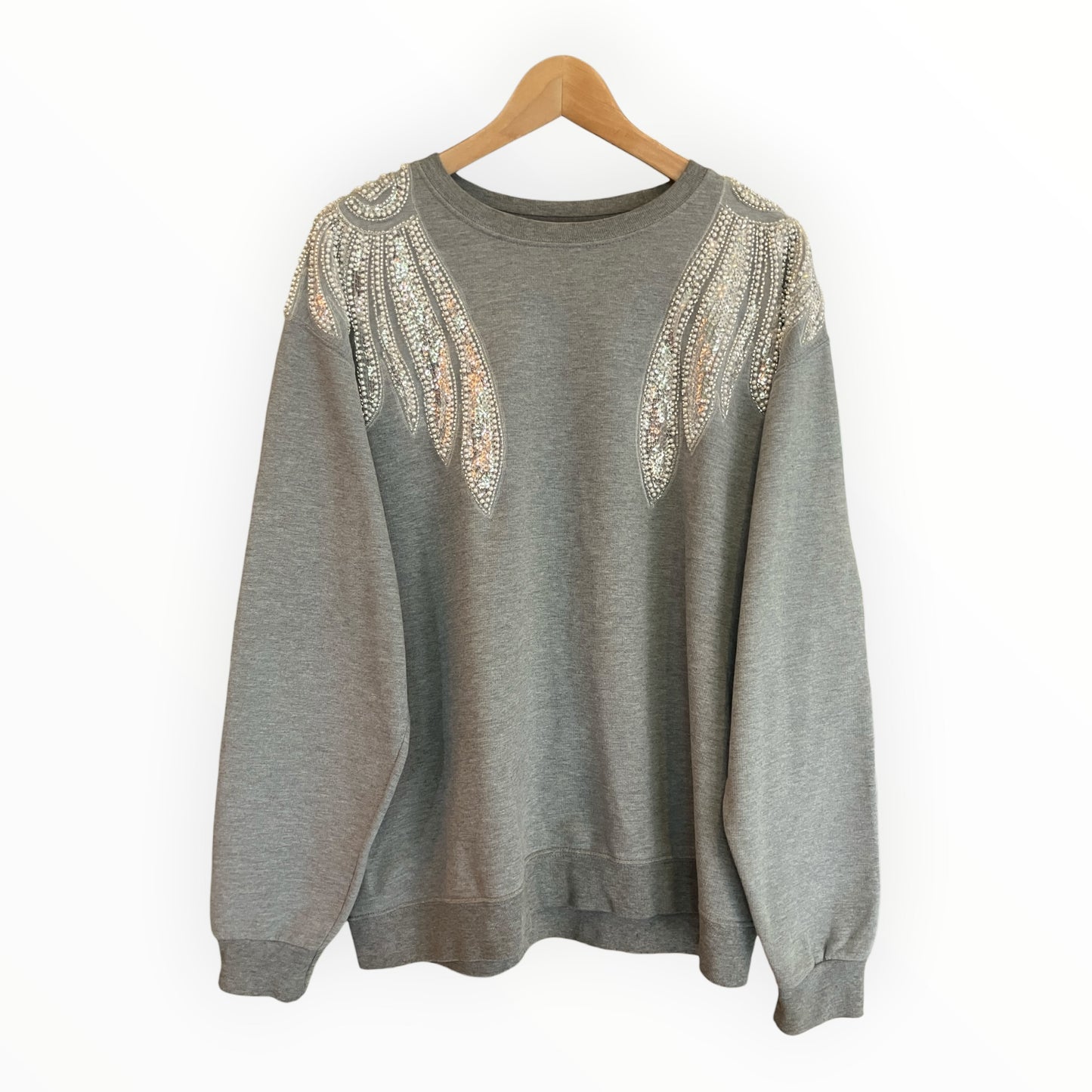 Pearl Beaded Wings Disco Jumper XL