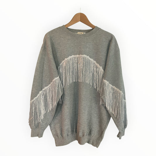 Sequin Fringe Disco Jumper L