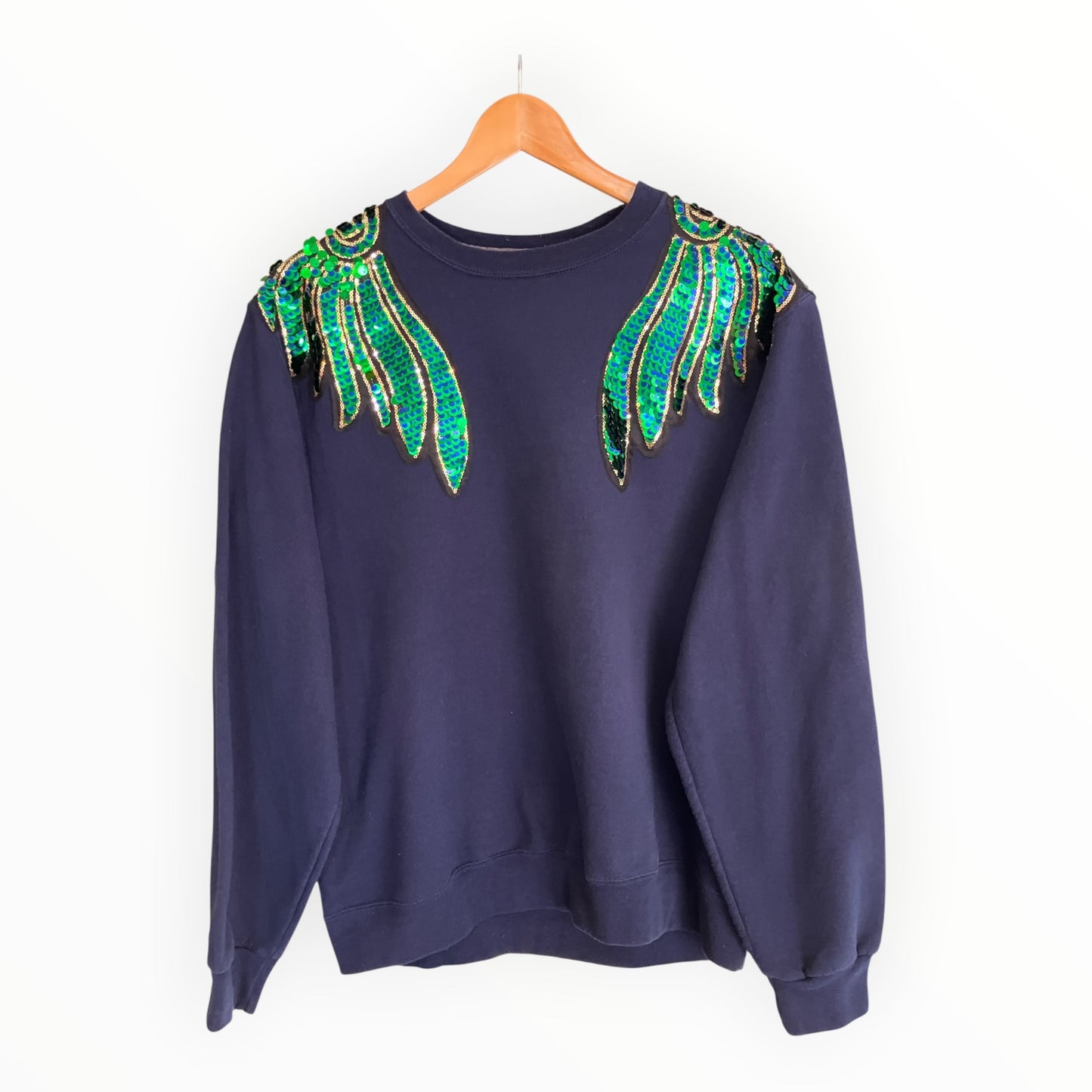 Green & Blue Wings Disco Jumper M