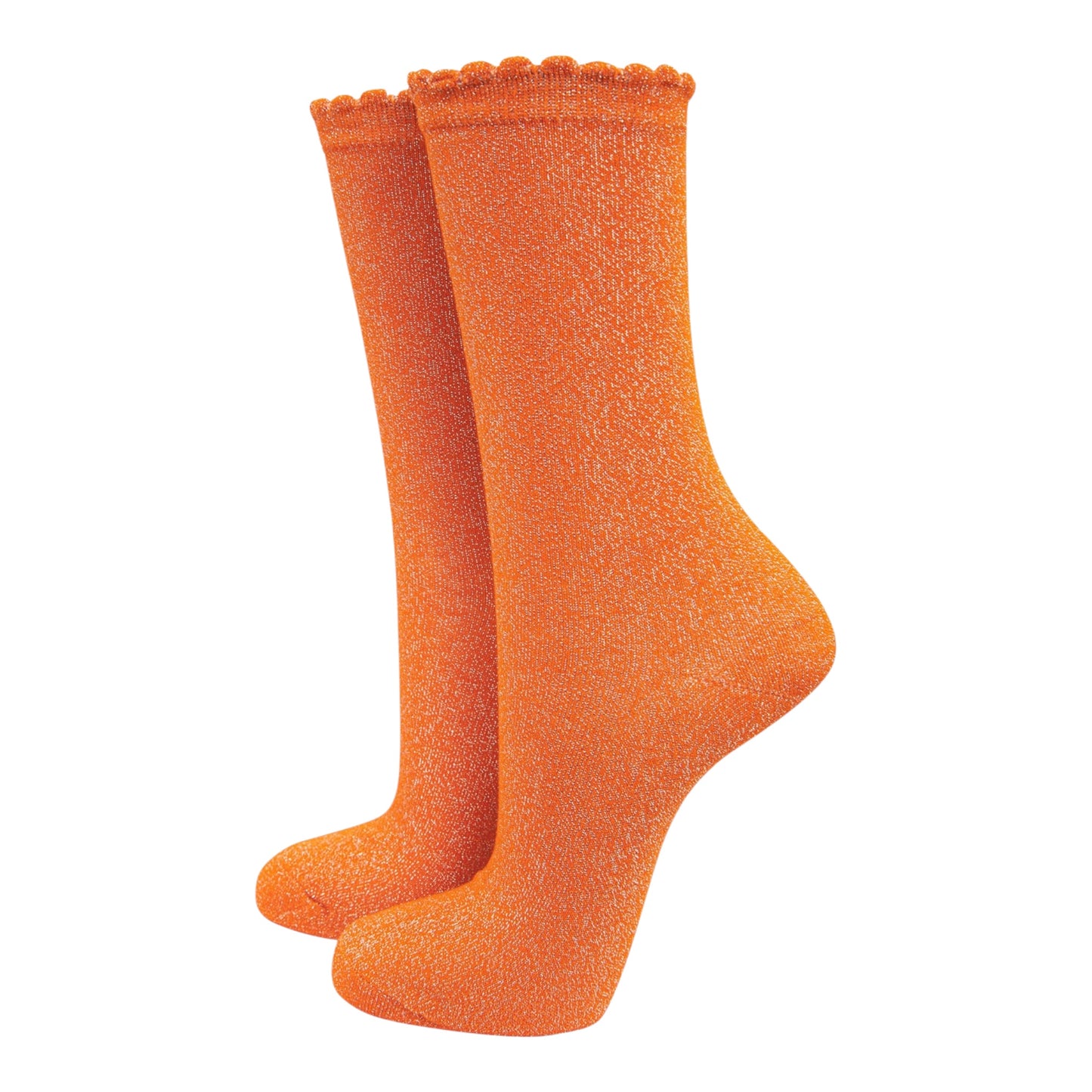 Glitter orange socks