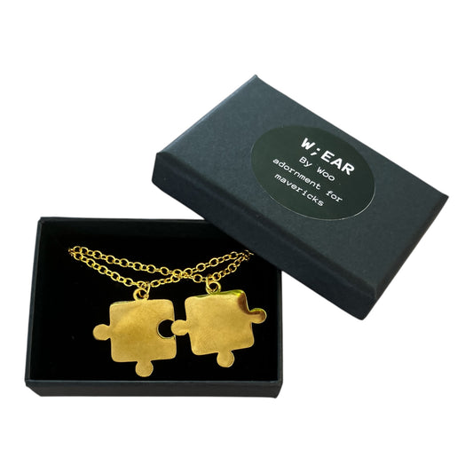Jigsaw friendship necklace