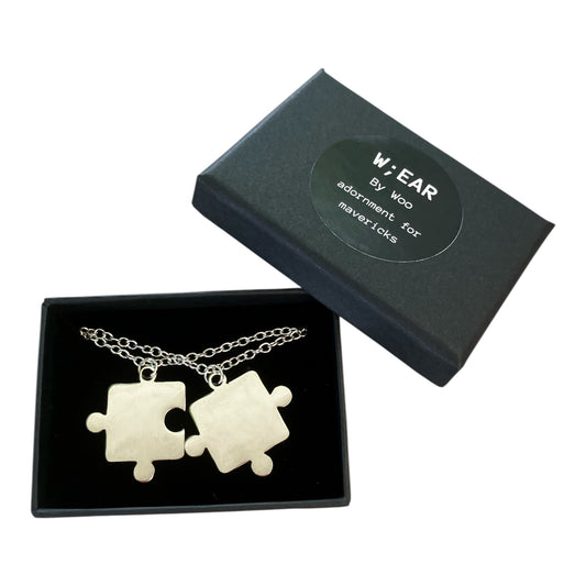 Jigsaw friendship necklace