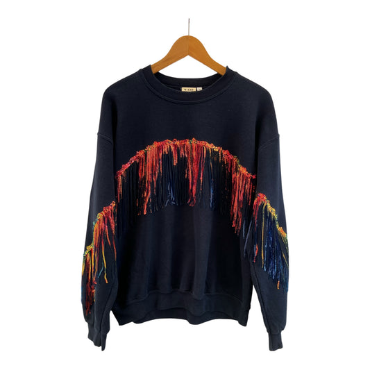 Sequin Fringe Disco Jumper M