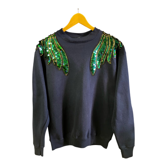 Green & Blue Wings Disco Jumper S