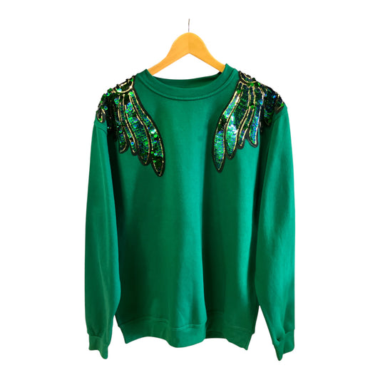 Green & Blue Wings Disco Jumper M