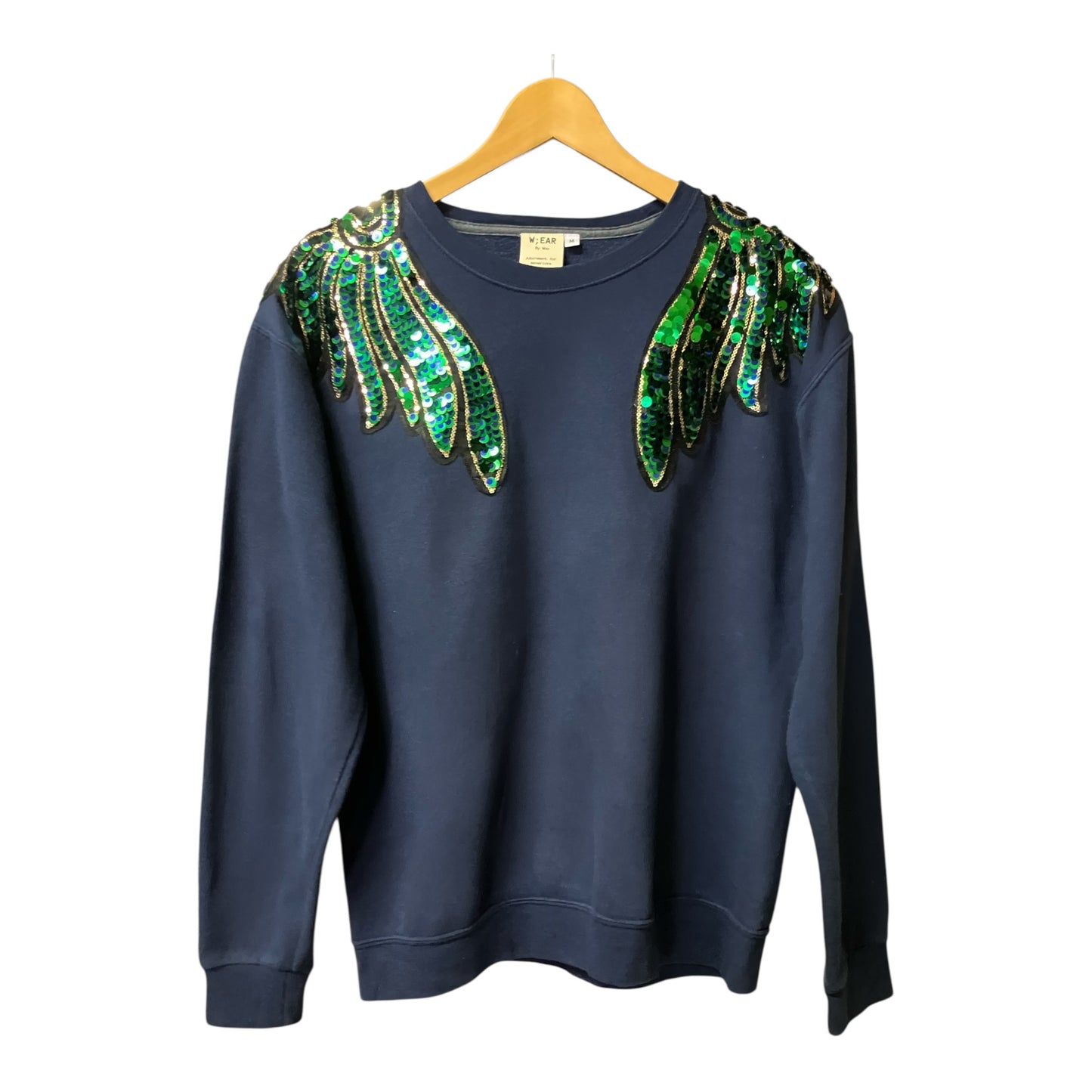 Green & Blue Wings Disco Jumper M